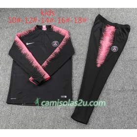 PSG Criança Sweat de Treino Conjunto Preto Rosa 2018/19